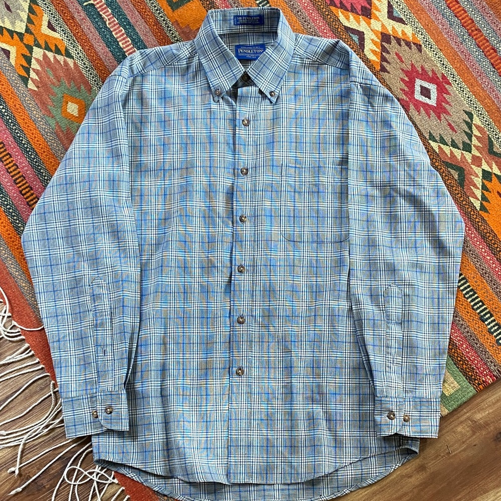 Pendleton Light Blue Checkered Men's Shirt